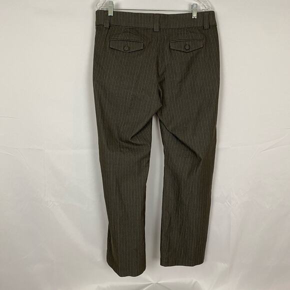 Lee Platinum Label Womens Pinstripe Pants Size 14M Stretch Brown Career Workwear - Picture 6 of 7